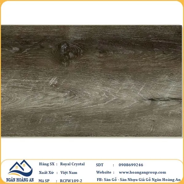 Sàn Đá Công Nghệ Giả Gỗ Hèm Khóa SPC Royal Crystal RCFW109-2 (S02)